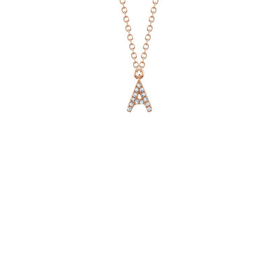 Shy Creation Small Diamond Initial Necklace