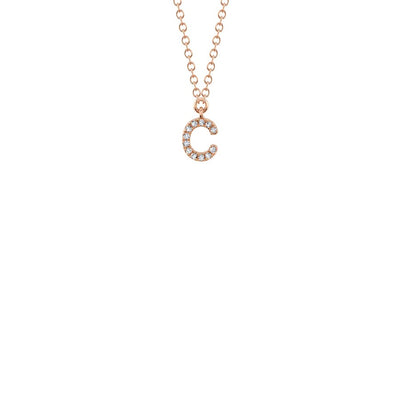 Shy Creation Small Diamond Initial Necklace