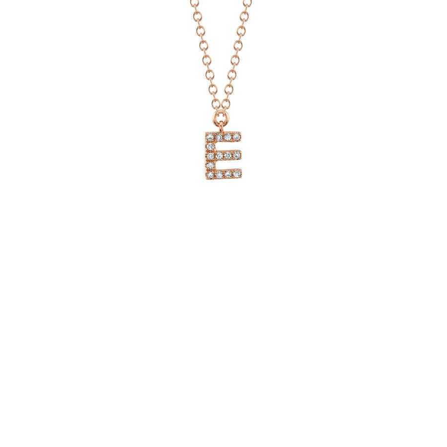 Shy Creation Small Diamond Initial Necklace