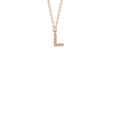 Shy Creation Small Diamond Initial Necklace
