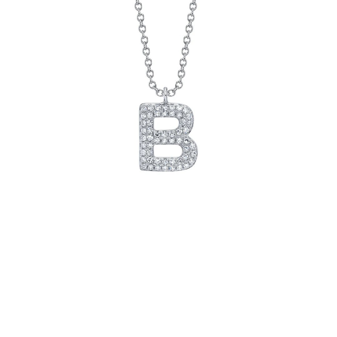 Shy Creation Diamond Initial Necklace