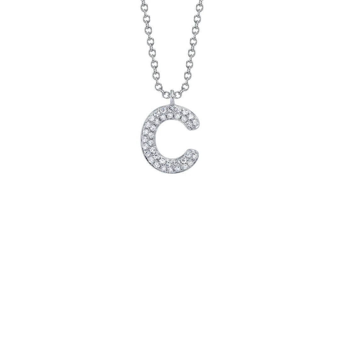 Shy Creation Diamond Initial Necklace