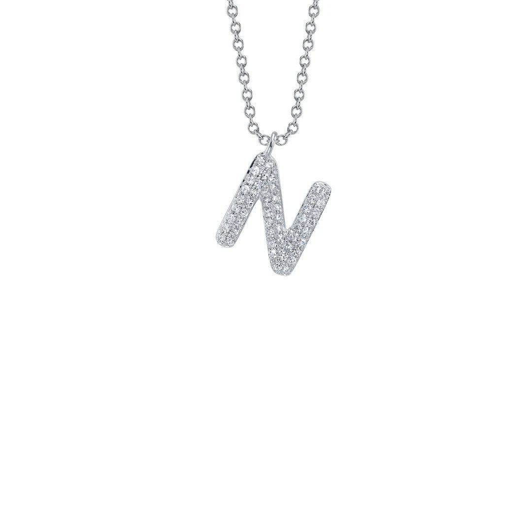 Shy Creation Diamond Initial Necklace