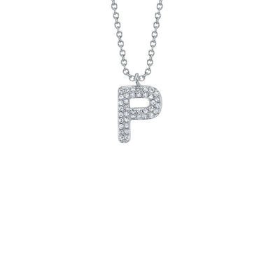 Shy Creation Diamond Initial Necklace