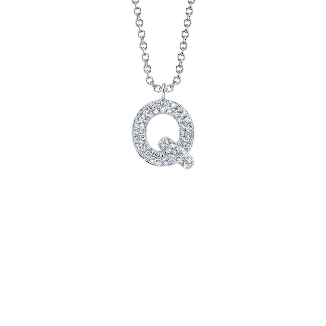 Shy Creation Diamond Initial Necklace