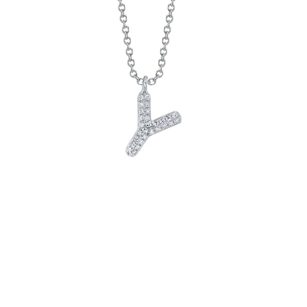 Shy Creation Diamond Initial Necklace