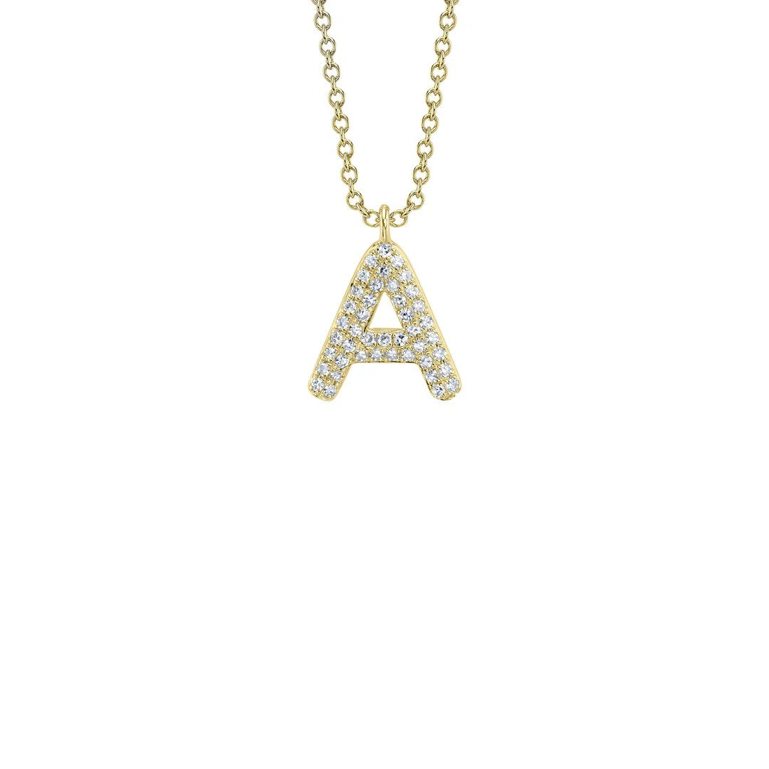 Shy Creation Diamond Initial Necklace