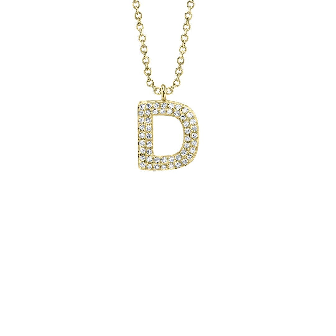 Shy Creation Diamond Initial Necklace