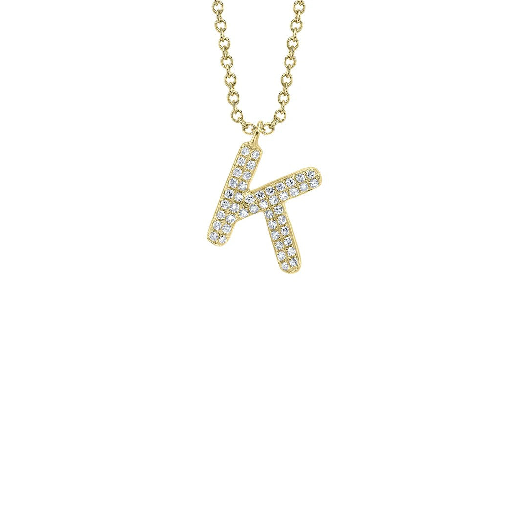Shy Creation Diamond Initial Necklace
