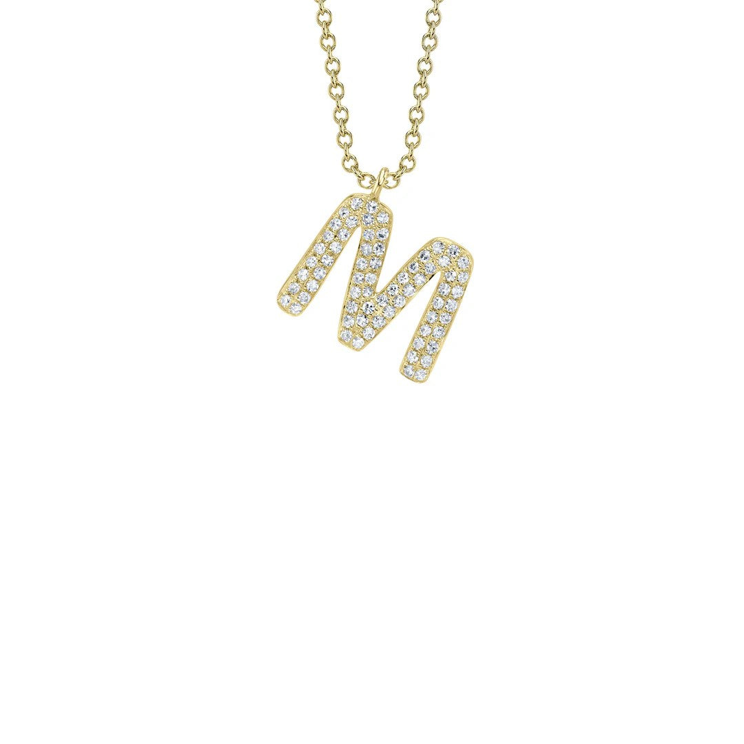 Shy Creation Diamond Initial Necklace