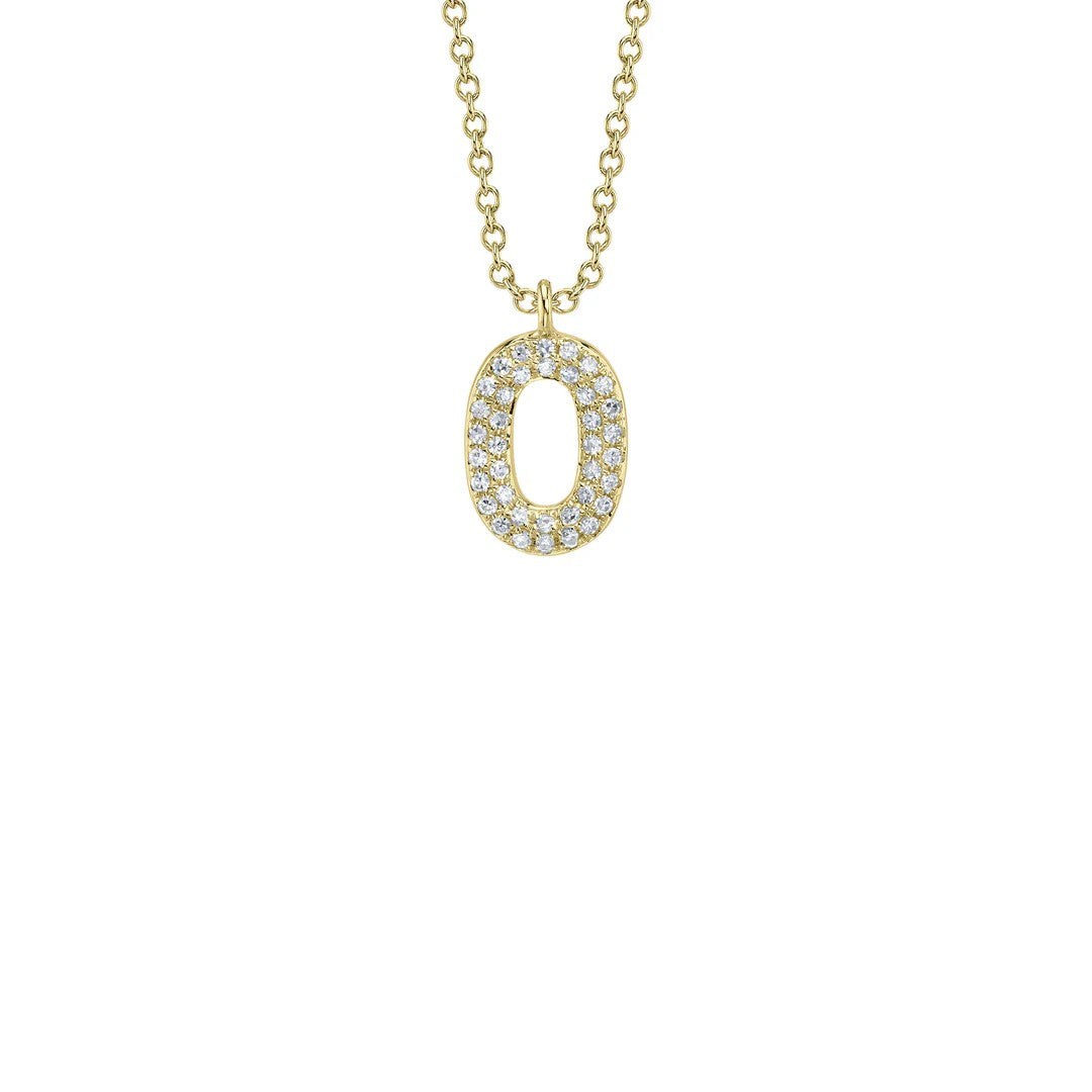 Shy Creation Diamond Initial Necklace