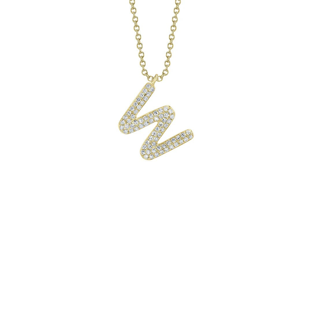 Shy Creation Diamond Initial Necklace