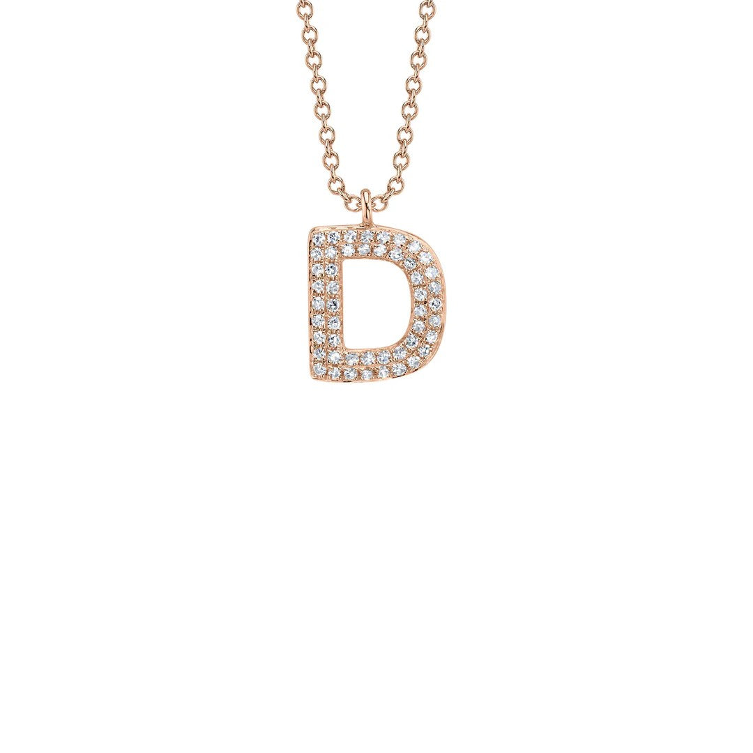 Shy Creation Diamond Initial Necklace