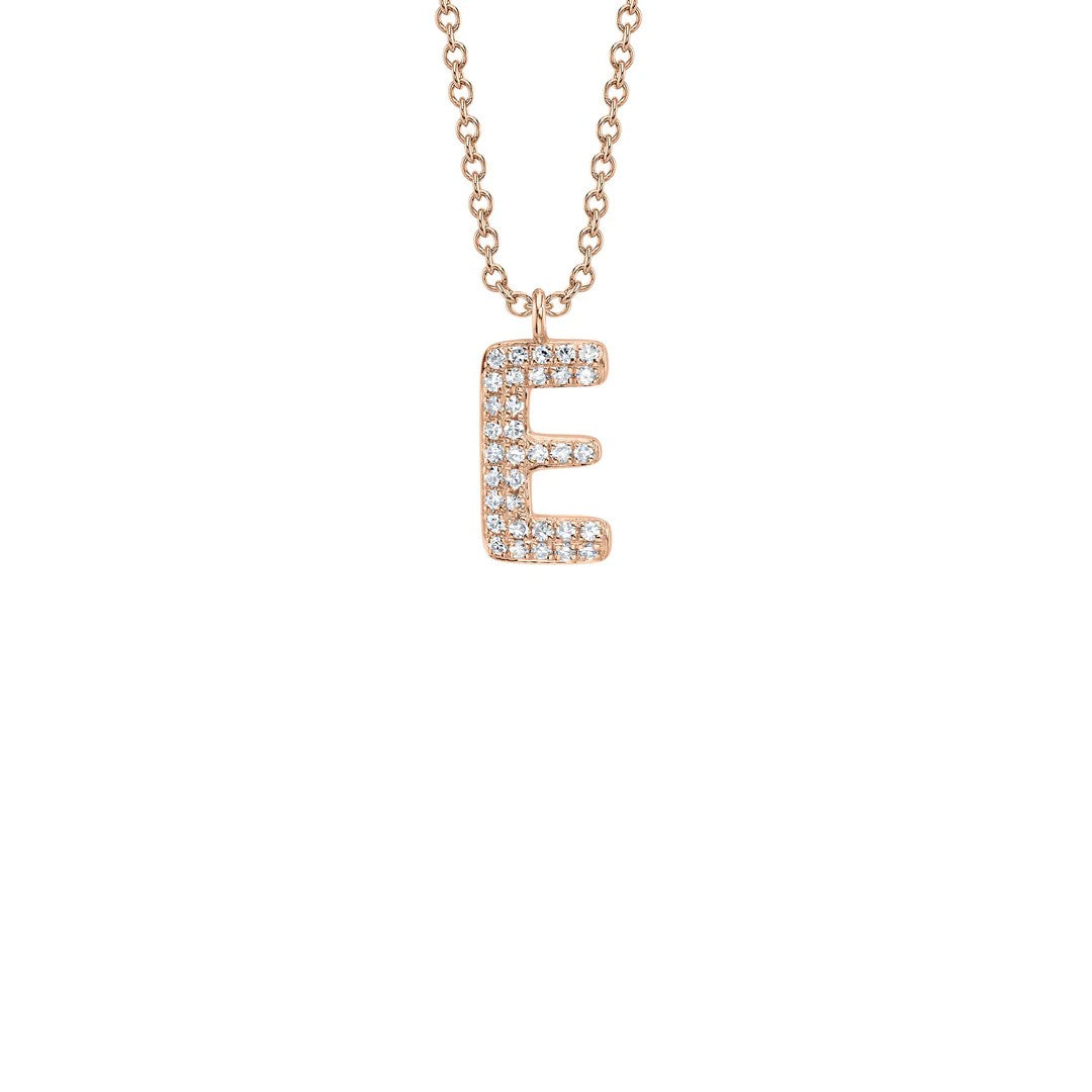 Shy Creation Diamond Initial Necklace