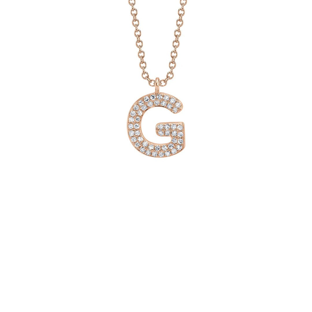 Shy Creation Diamond Initial Necklace