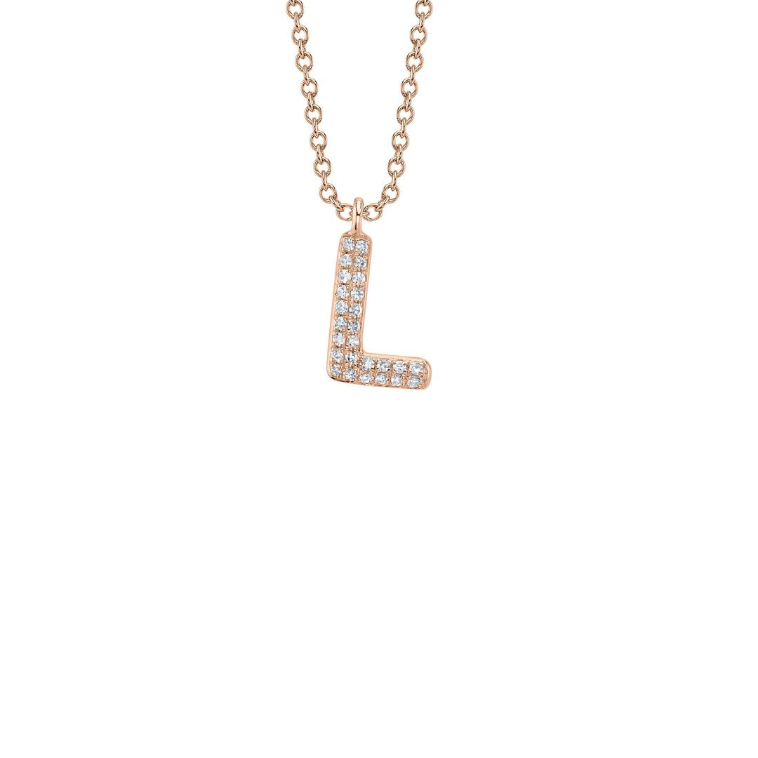 Shy Creation Diamond Initial Necklace