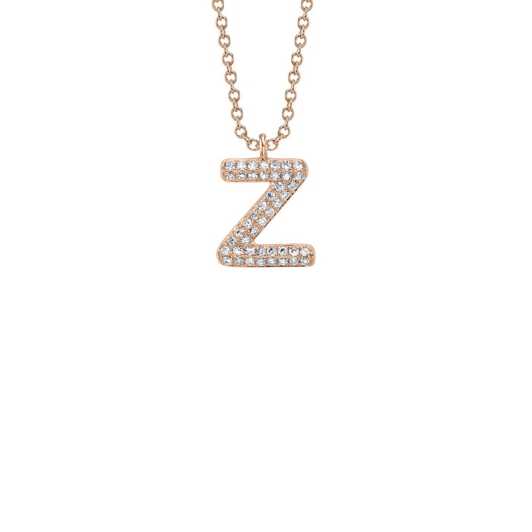 Shy Creation Diamond Initial Necklace