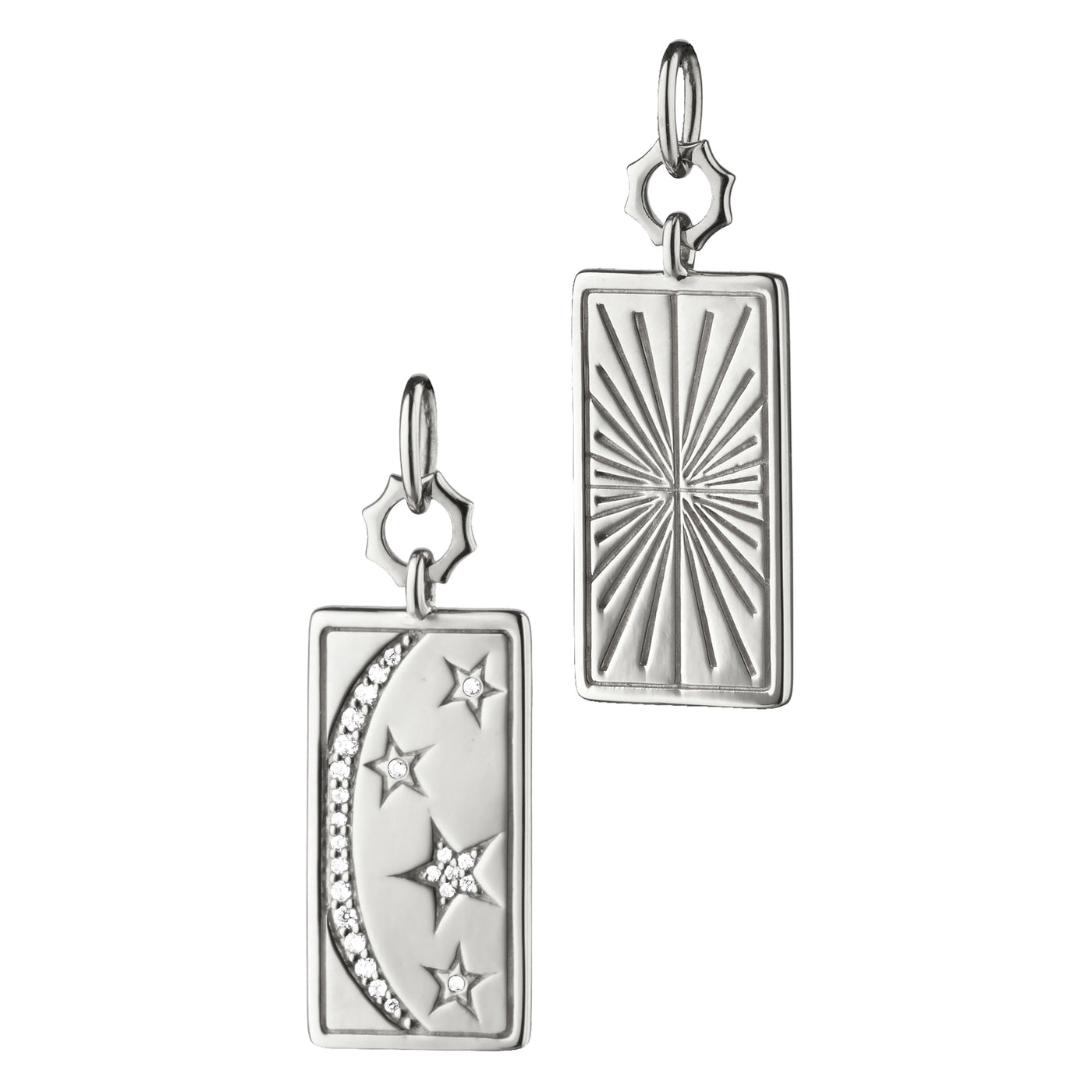 Monica Rich Kosann Sun, Moon and Stars Medallion Charm with White Sapphire