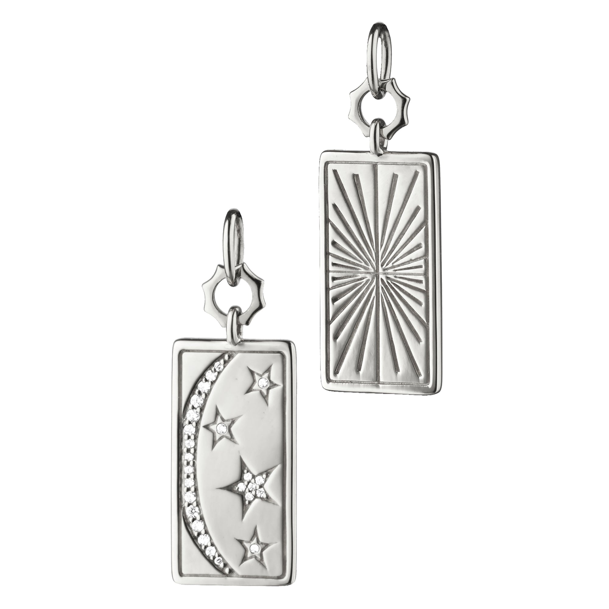 Monica Rich Kosann Sun, Moon and Stars Medallion Charm with White Sapphire