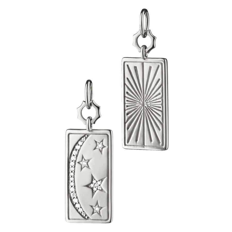 Monica Rich Kosann Sun, Moon and Stars Medallion Charm with White Sapphire