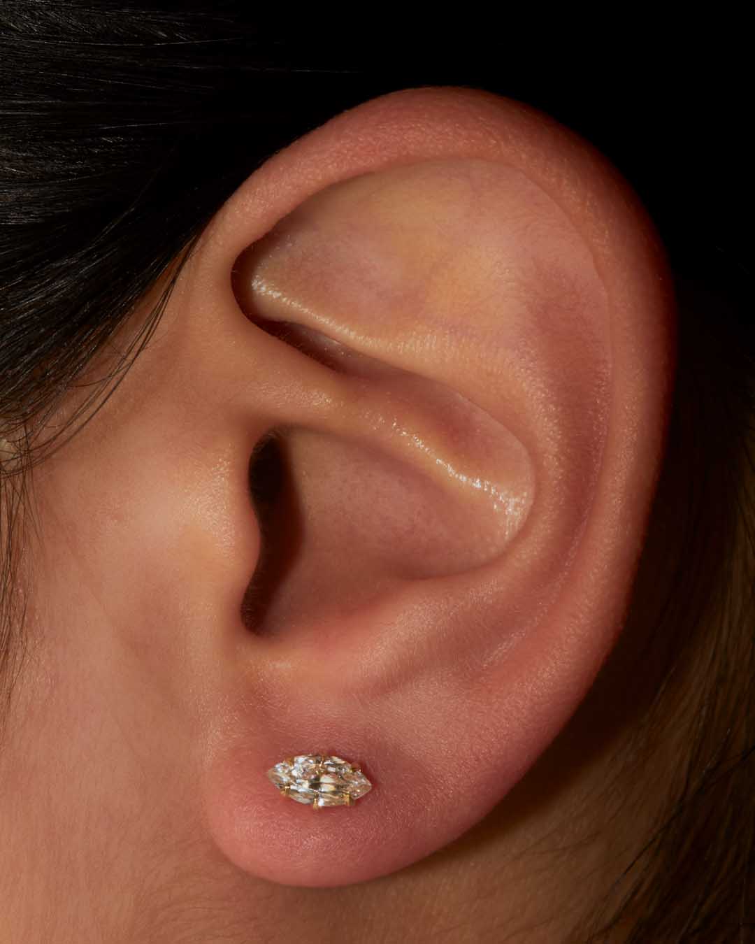 Marquise Cut Diamond Studs