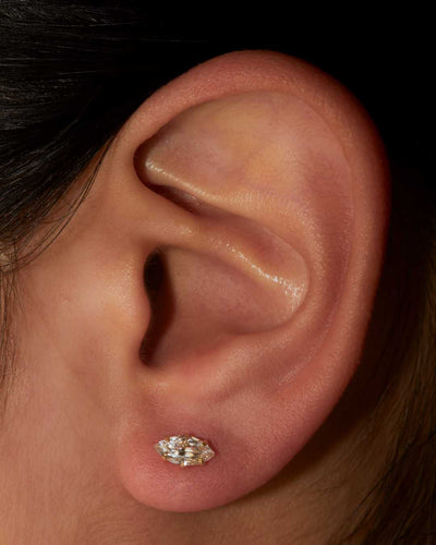 Marquise Cut Diamond Studs