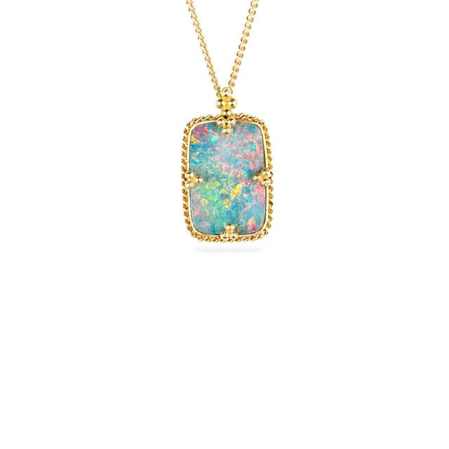 Amáli Australian Opal Doublet Sunset Necklace