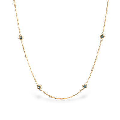 Amáli Blue Diamond Textile Necklace