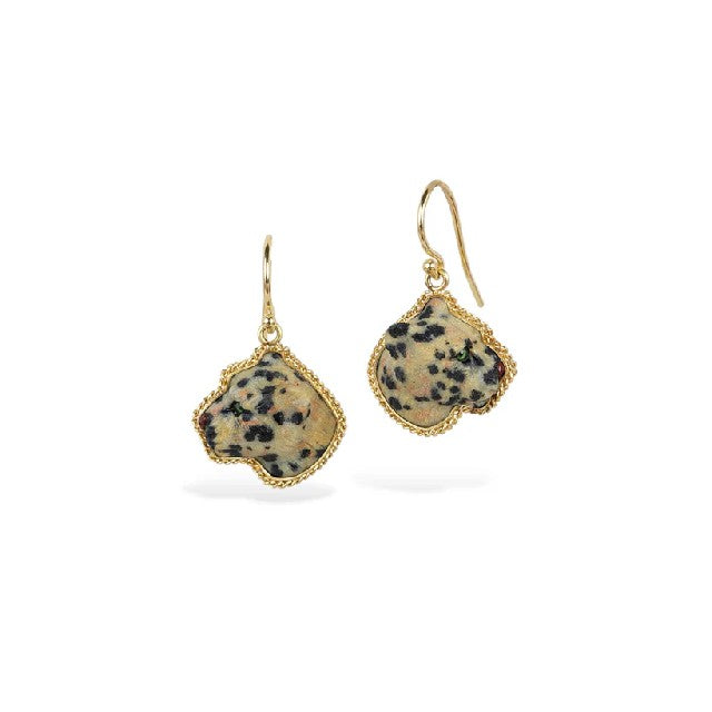Amáli Carved Leopard Jasper Earrings