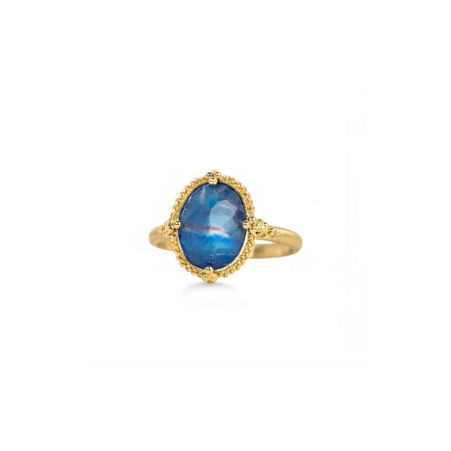 Amáli Faceted Moonstone Oval Ring