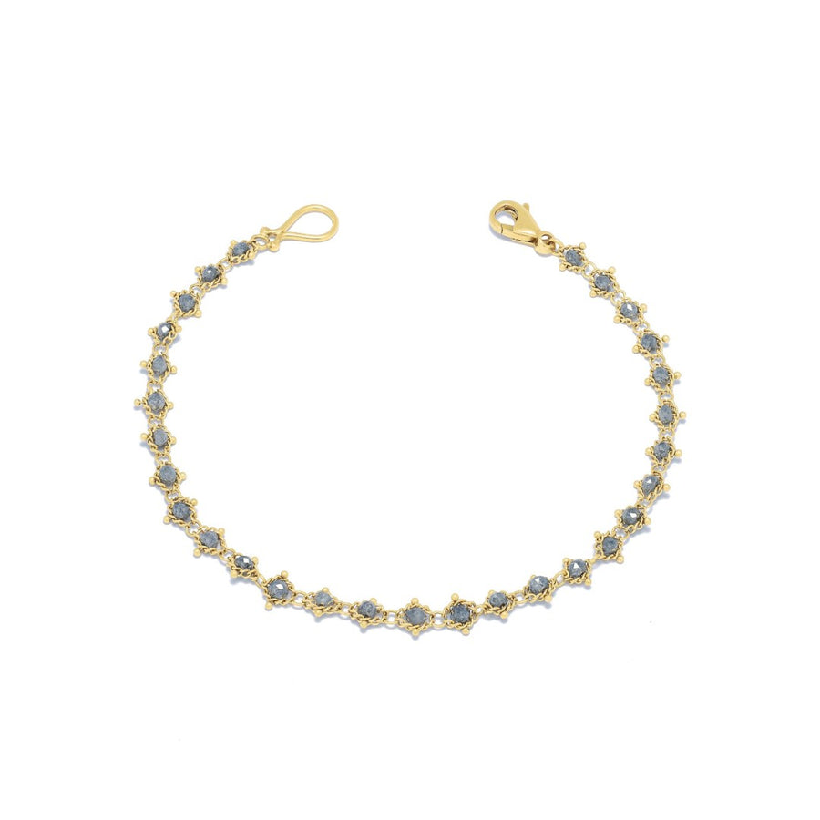 Amáli Grey Diamond Textile Bracelet