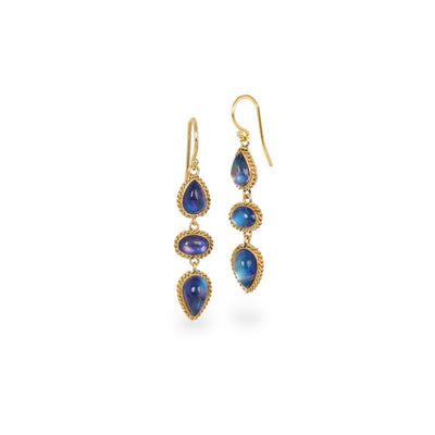 Amáli Moonstone Trio Earrings