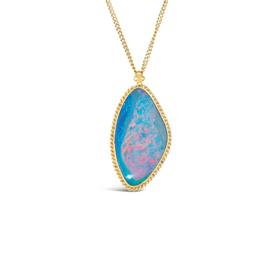AMÁLI Australian Opal Free Form Pendant Necklace