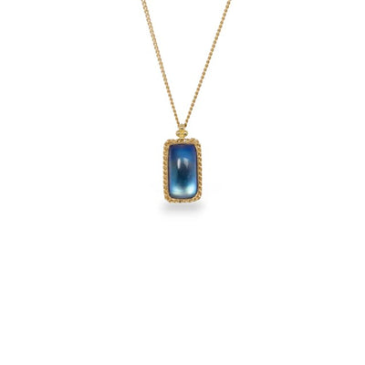 Amáli Petite Moonstone Rectangular Necklace