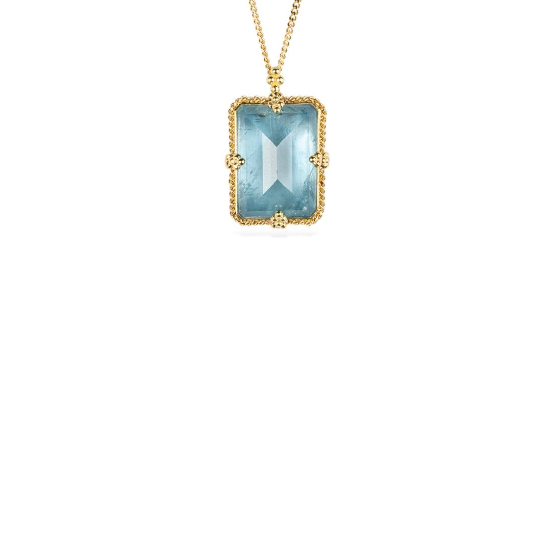 Amáli Rectangular Aquamarine Necklace