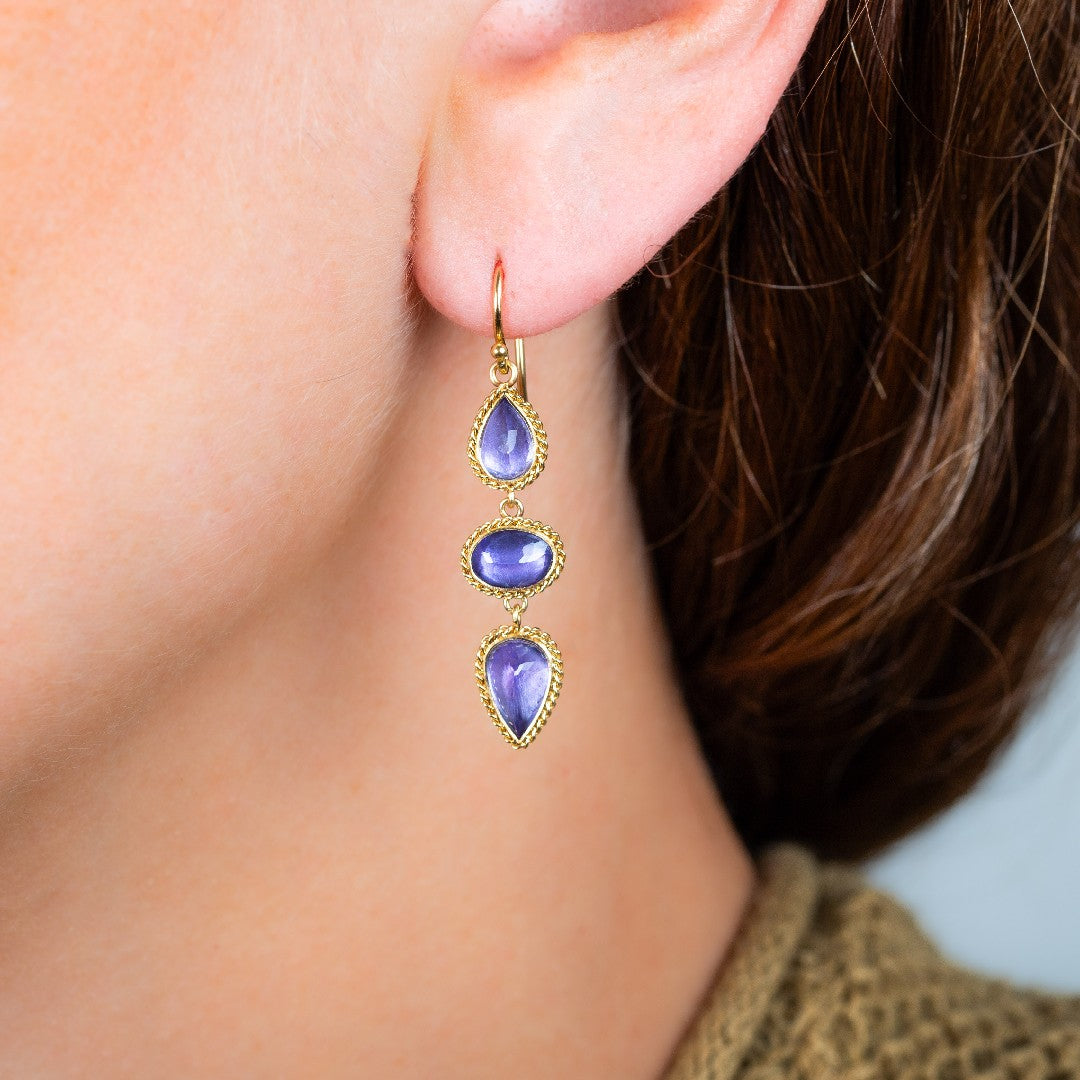 Amáli Tanzanite Trio Earrings