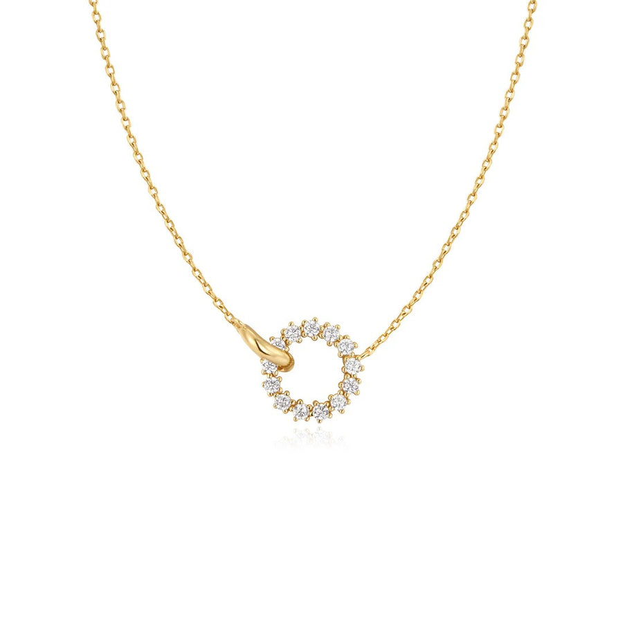 Interlinked Circles Pave Necklace