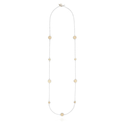 Anna Beck Classic Long Multi-Disc Station Two Tone Necklace