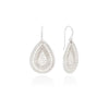 Anna Beck Contrast Dotted Teardrop Silver Earrings