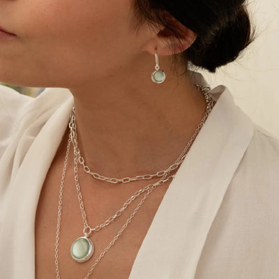 Anna Beck Medium Green Quartz Pendant Necklace