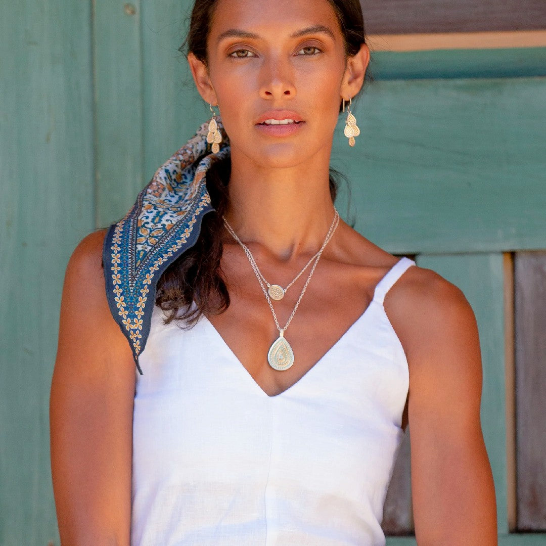 Anna Beck Two Tone Beaded Chandelier Earring