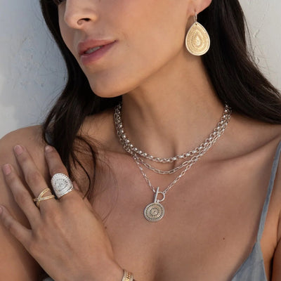 Anna Beck Classic Dotted Circle Toggle Necklace