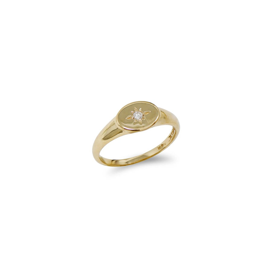 Anzie Aztec Vintage Star Signet Ring