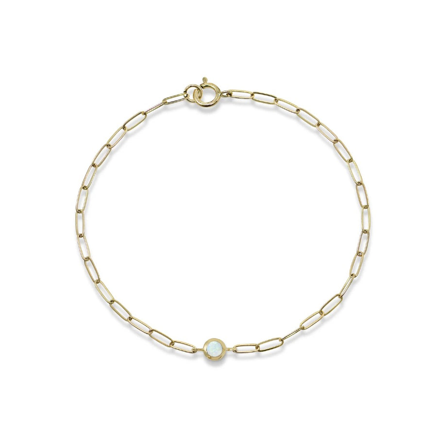 Anzie Opal Classique Paperclip Bracelet