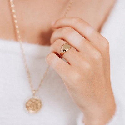 Anzie Aztec Signet Ring
