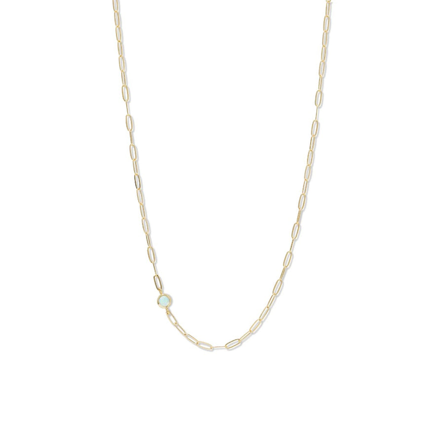 Anzie Opal Classique Paperclip Necklace