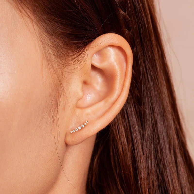 AURELIE GI Monica Single Diamond Bar Earring