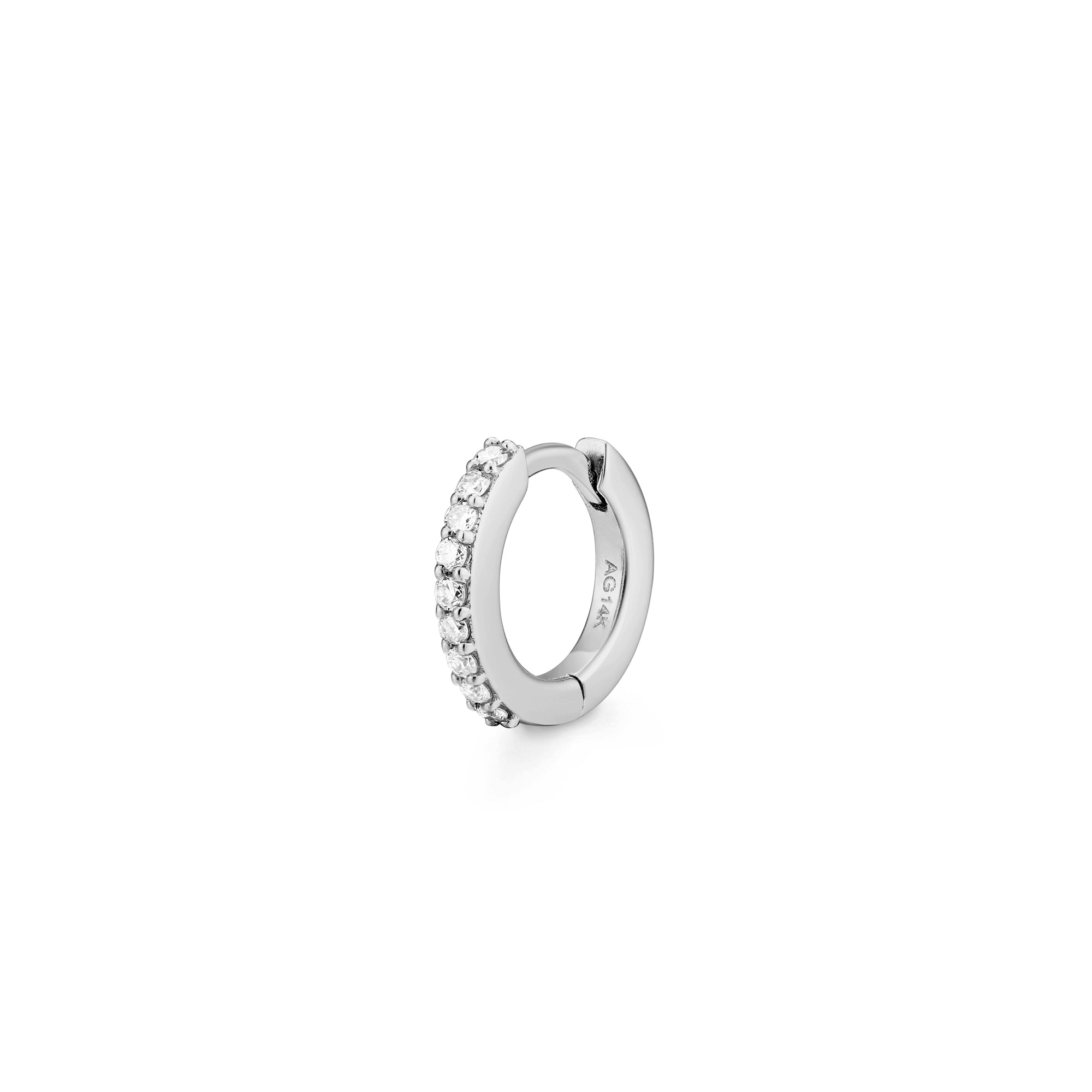 AURELIE GI Carly Single Mini Diamond Huggie Hoop