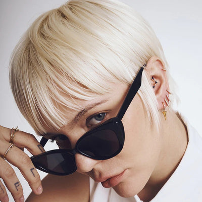 AURELIE GI Iman Lab Diamond Paperclip Single Hoop