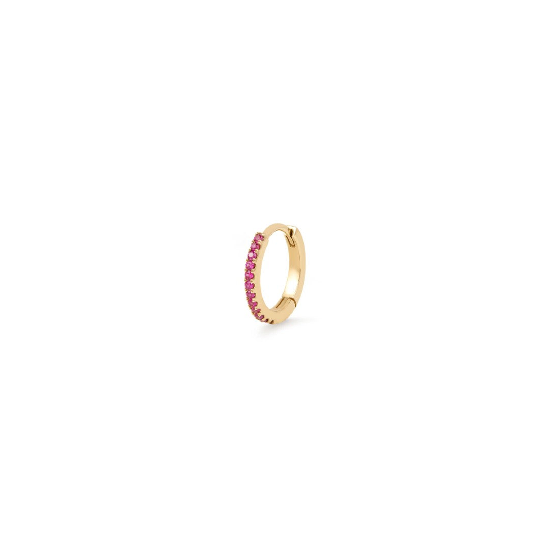 AURELIE GI Ellayna Lab Ruby Single Hoop